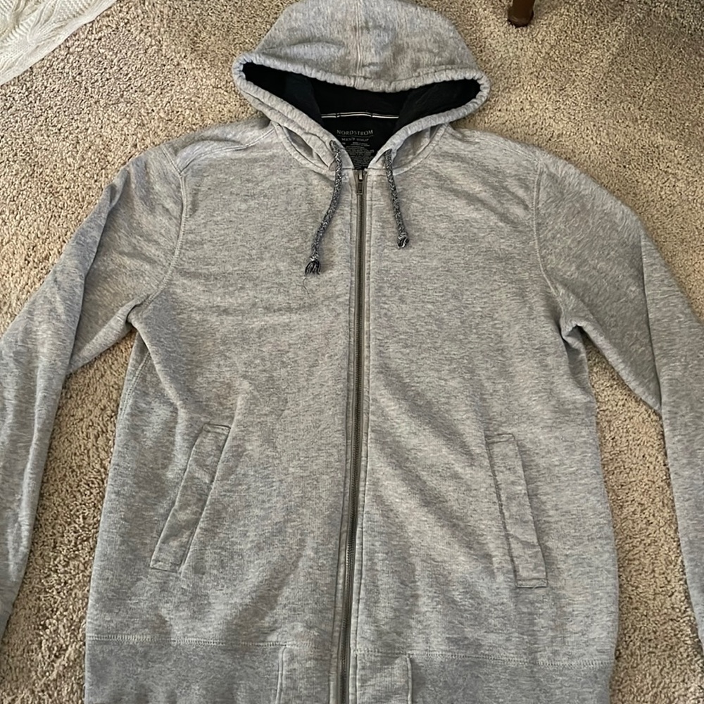 Nordstrom Men’s Shop Grey Hoodie Zip Up